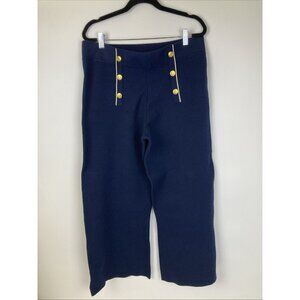 J. Crew Navy Blue Knit Delaney Pants Size XL Women’s Sailor Nautical NWT New